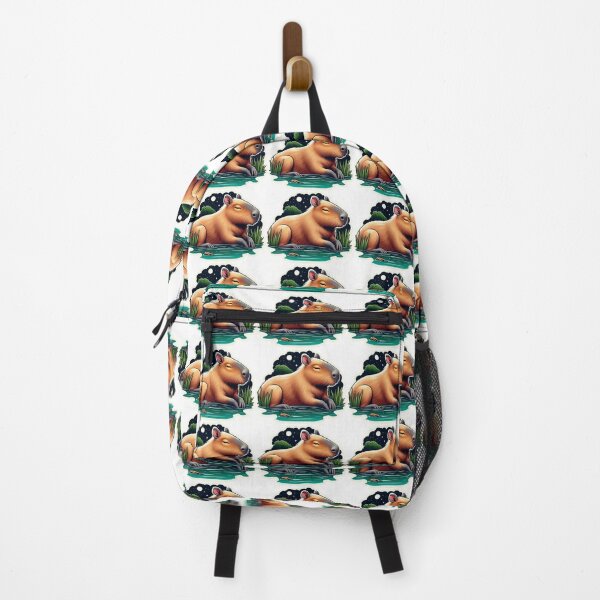 Item preview, Capybara Relaxing by the Calm Lake in a Swamp – A Tranquil Scene of Nature’s Peaceful Giant designed and sold by KreaDesignOne.