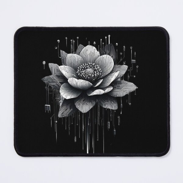 Item preview, Cyber Bloom Futuristic Floral Circuitry Design designed and sold by Taans-Creation.