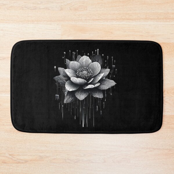 Item preview, Cyber Bloom Futuristic Floral Circuitry Design designed and sold by Taans-Creation.