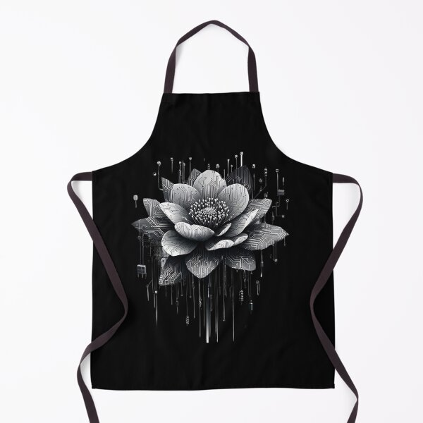 Item preview, Cyber Bloom Futuristic Floral Circuitry Design designed and sold by Taans-Creation.