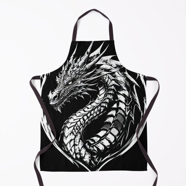 Item preview, Gothic Epic Design: Detailed Black and White Dragon Emblem designed and sold by FRADEX STORE.