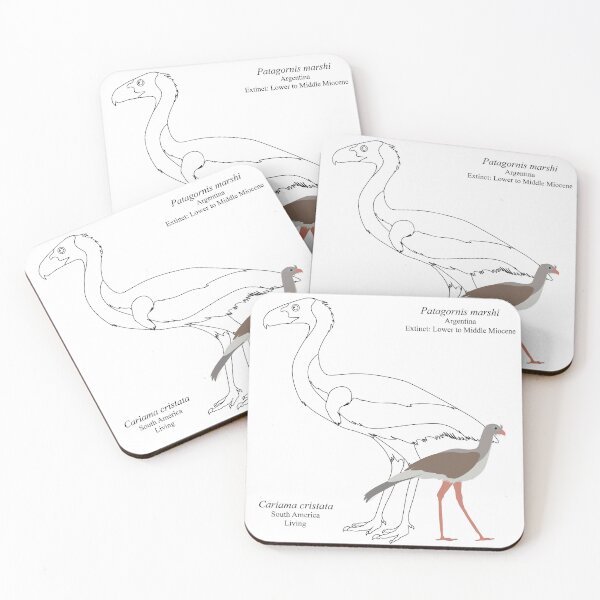 Item preview, Patagornis marshi y Cariama cristata designed and sold by EpochBirding.
