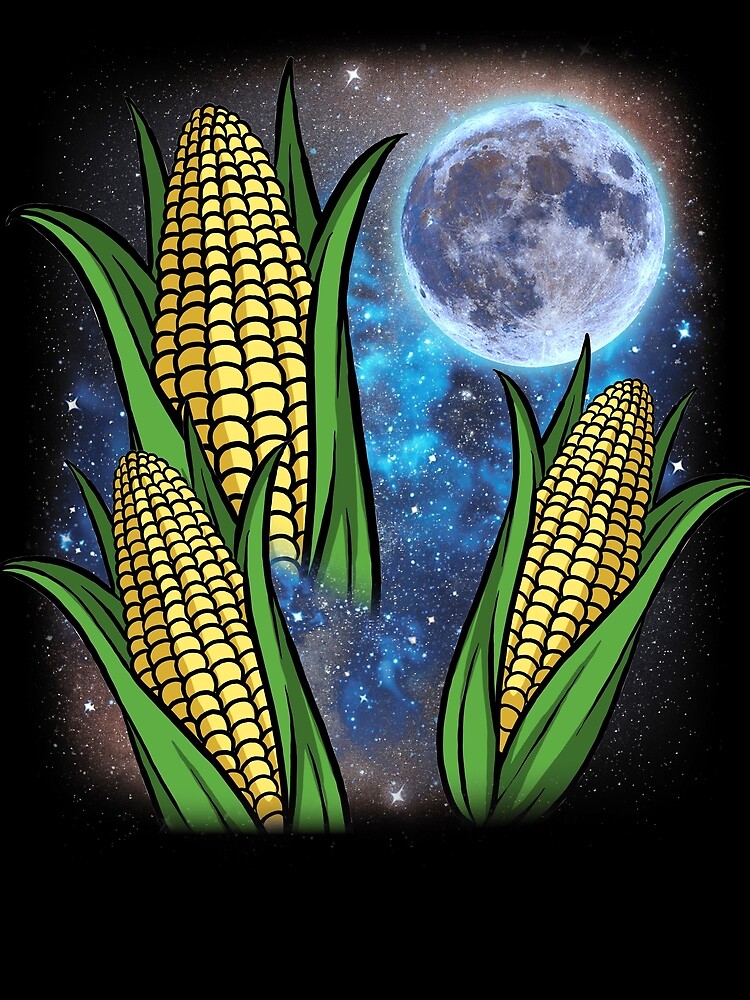 Thumbnail 3 von 3, Tuch, Three Corn Moon Cursed Meme Funny 3 Howling Corn Gear designt und verkauft von DynamicDesign.