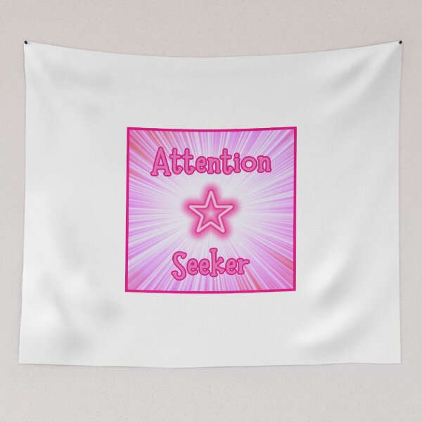 Item preview, Bold Neon Pink 'Attention Seeker' Starburst Graphic – Trendy Y2K Pastel Goth Aesthetic designed and sold by ruthoarabia.