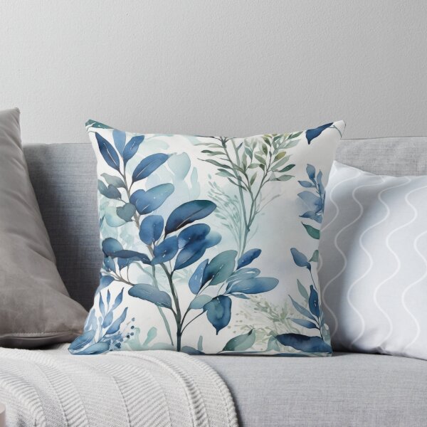 Artikel-Vorschau von Blaue Blätter Aquarell, designt und verkauft von juthamas8426.