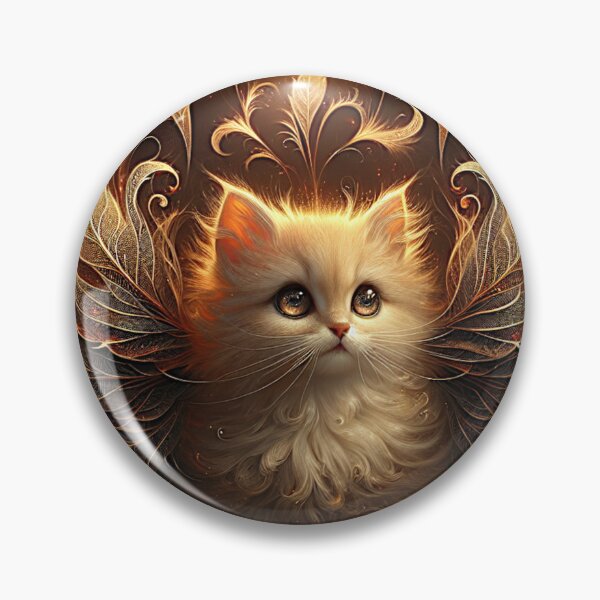 Item preview, Golden Winged Feline: A Mythical Marvel designed and sold by darlene80184.