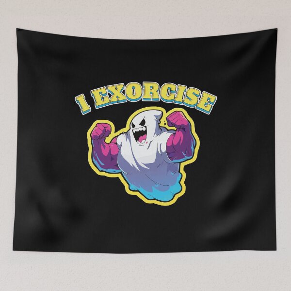 Item preview, I Exorcise Ghost Funny Spooky Halloween Workout  designed and sold by thecatcouch.