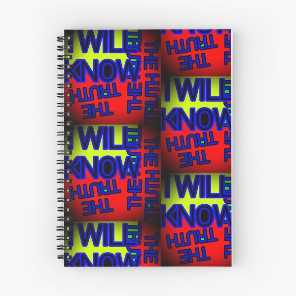 Item preview, I Will know the truth - words text quote in red yellow blue shadows designed and sold by M-Lorentsson.