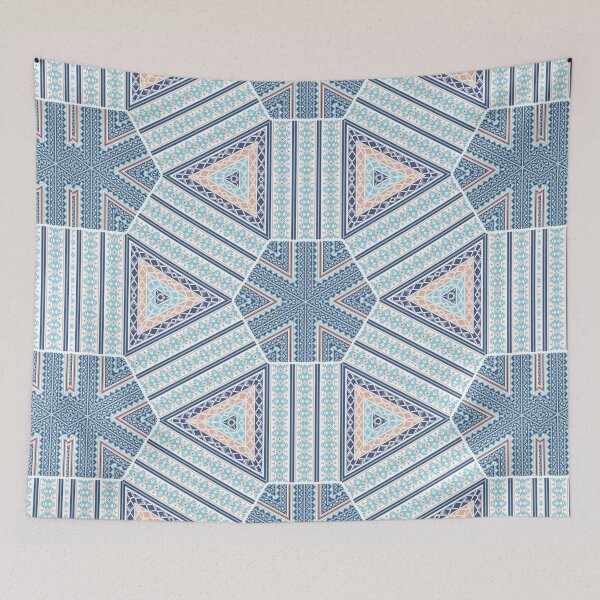 Item preview, Blue Sunlight Pattern Ottagono designed and sold by ilovespmaestax.