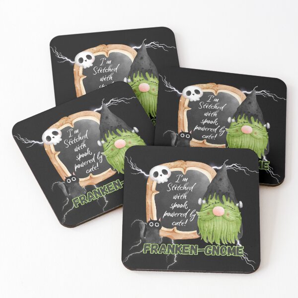 Item preview, Cute Franken Gnome Halloween Design | Stitched with Spook | Adorable Halloween Art designed and sold by Gnome to Express.