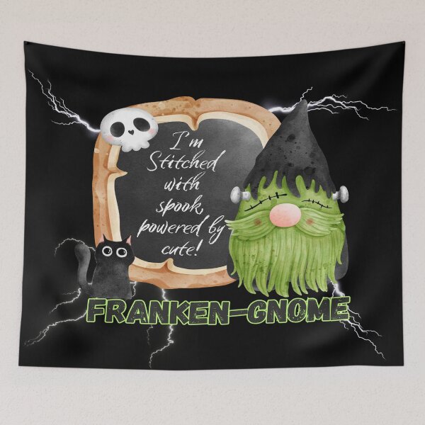 Item preview, Cute Franken Gnome Halloween Design | Stitched with Spook | Adorable Halloween Art designed and sold by Gnome to Express.