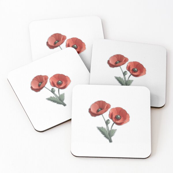 Item preview, Twin Red Poppy Flowers designed and sold by Icenutikul1122.