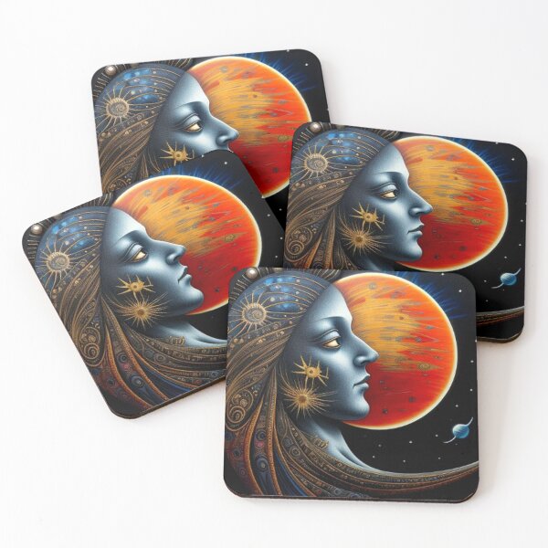 Item preview, Abstract Sun Moon Art  designed and sold by TheDarkWardrobe.