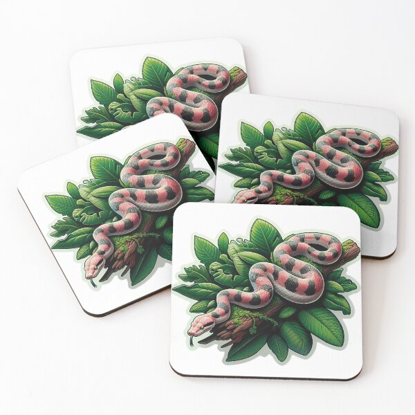 Item preview, Boa Constrictor Sliding Through Jungle with Green Leaves – Admire the Amazon's Unique Wildlife designed and sold by KreaDesignOne.