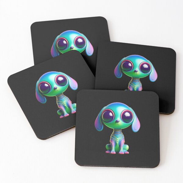 Item preview, Rainbow space alien puppy designed and sold by Comicalcreation.