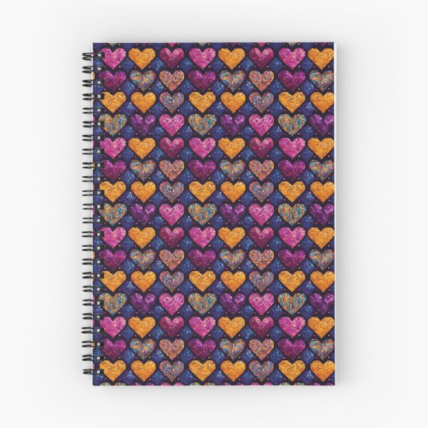 Aperçu de l'œuvre Motif coeurs scintillants multicolores créée et vendue par Lisa Bittinger.