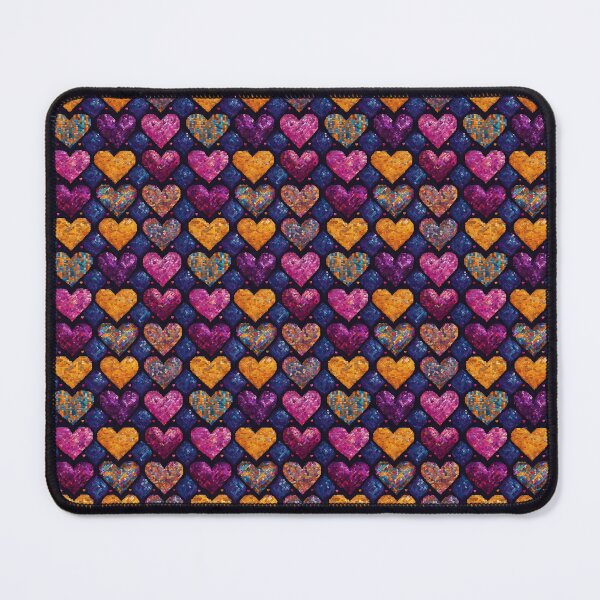 Item preview, Multicolor Sparkle Hearts pattern designed and sold by Lisa Bittinger.