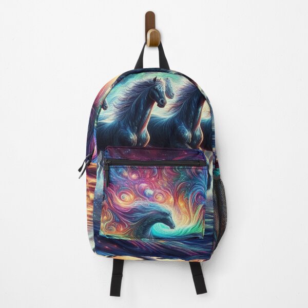 Item preview, Herd of black horses at the Beach designed and sold by PamsAIArt.