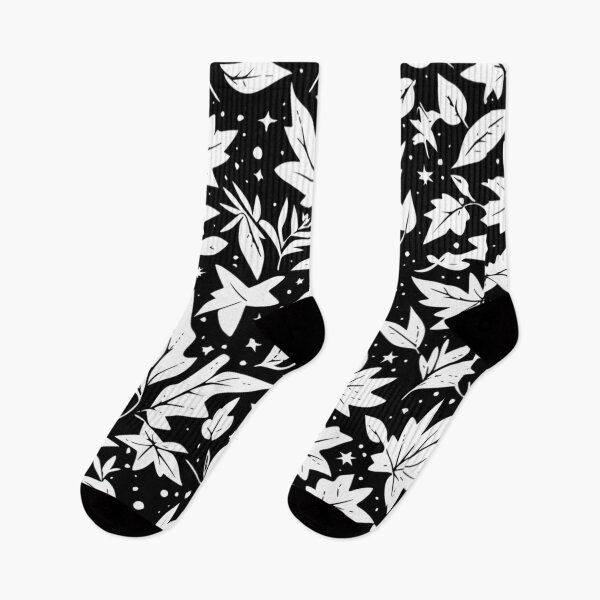 Item preview, Black and white leaf pattern designed and sold by Chirayu1111.