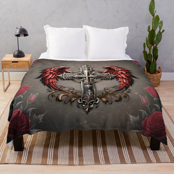 Item preview, Elegant Decorative Artistic Cross with Wings designed and sold by nicky2342.