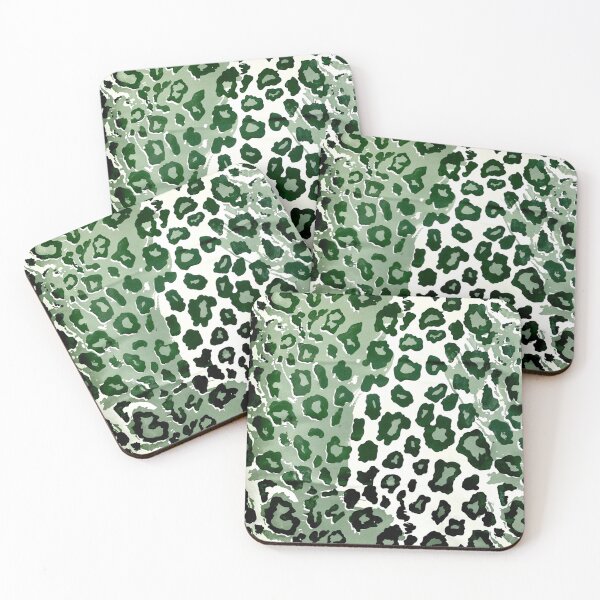 Item preview, Minimalist Sage Green Leopard Print Forest Green Design designed and sold by squishmuffin101.