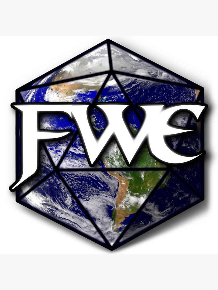 Thumbnail 3 of 3, Sticker, Fantasy Worlds Elsewhere Logo designed and sold by WorldsElsewhere.