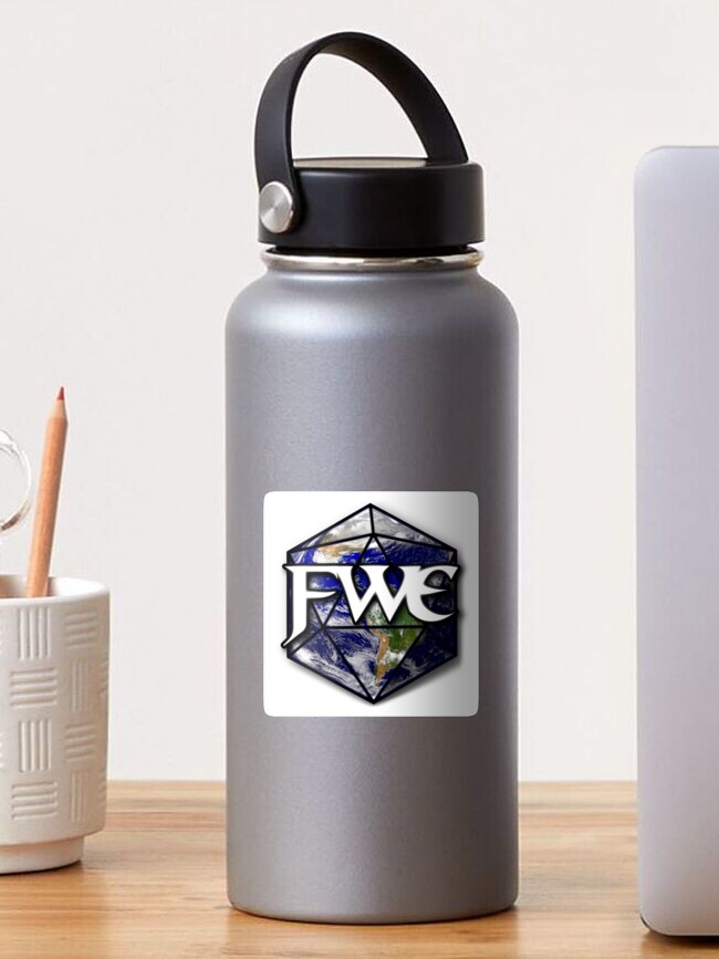 Thumbnail 1 of 3, Sticker, Fantasy Worlds Elsewhere Logo designed and sold by WorldsElsewhere.