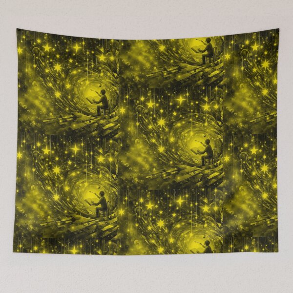 Item preview, Abstract Starry Night Painting with Vibrant Colors designed and sold by choder61.