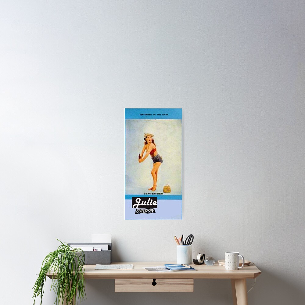 Julie London Cheesecake Sexy Lounge Calendar Girl August Poster By Vintaged Redbubble