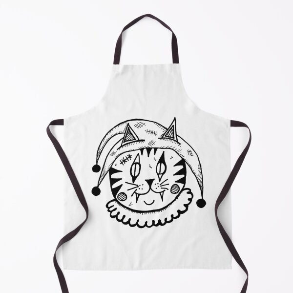 Item preview, Jester Clown Cat Grayscale Tattoo Style designed and sold by KayTurtless.
