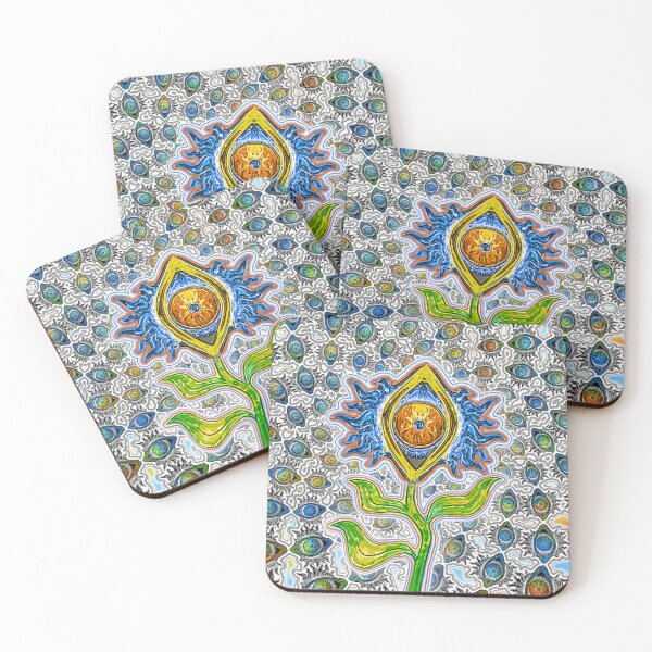 Item preview, EyeplantFlamingVortex-Blues designed and sold by Klaus Bremner (Autotelic Art).