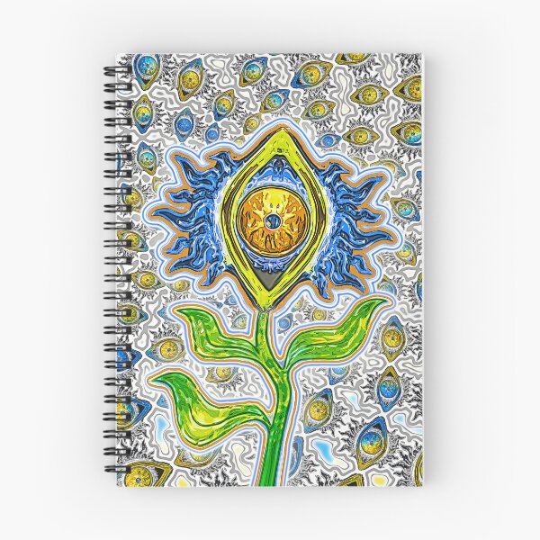 Item preview, EyeplantFlamingVortex-BlueYellow designed and sold by Klaus Bremner (Autotelic Art).
