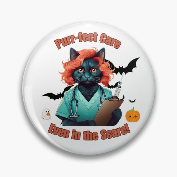 Item preview, Spooky Scrub Cat: Purr-fessional Care designed and sold by tramstraffic.