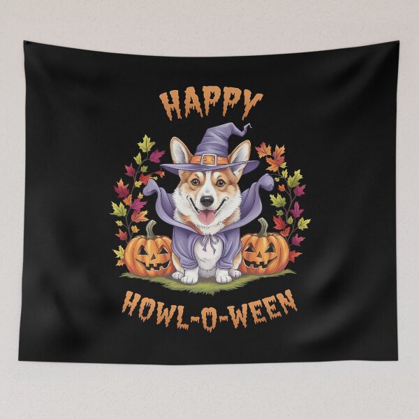Item preview, Happy Howl-O-Ween - Funny Dog Halloween designed and sold by VioladesignByRW.