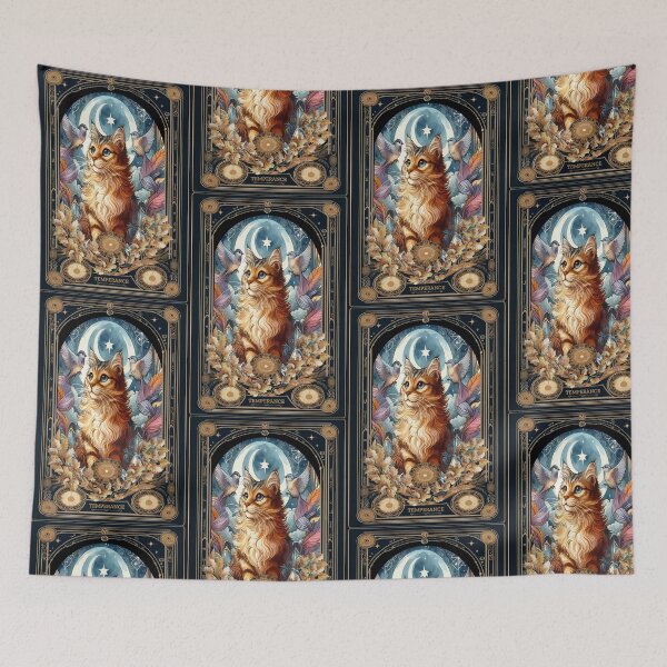Item preview, CAT TAROT: TEMPERANCE designed and sold by Venta Mix  JellycientArt.