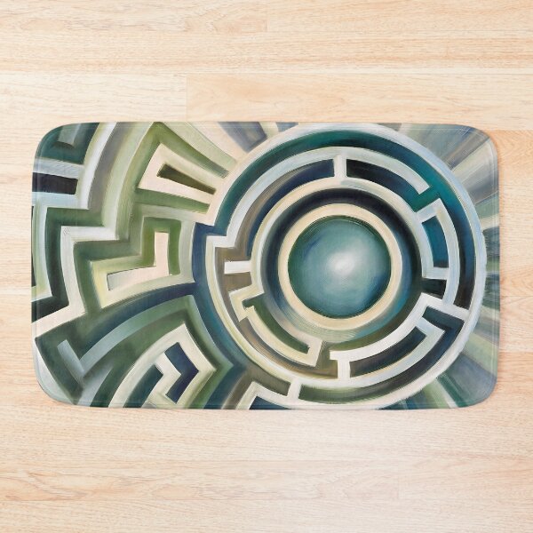 Item preview, Contemporary Style  Blue Greek Key Abstract designed and sold by Tamas Das.