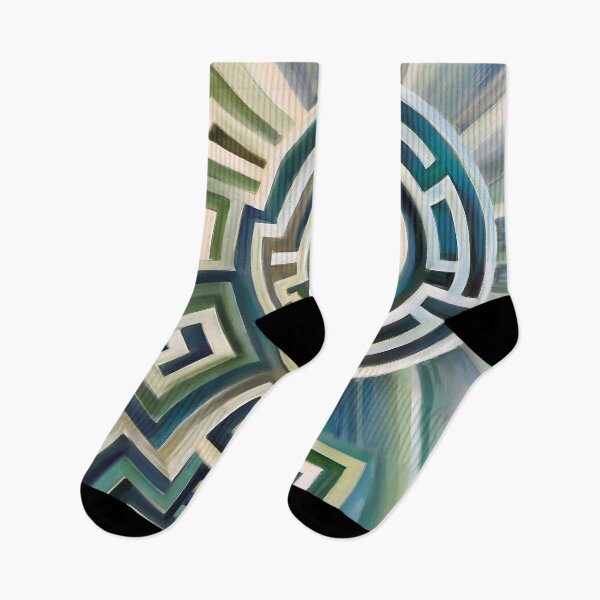 Item preview, Contemporary Style  Blue Greek Key Abstract designed and sold by Tamas Das.