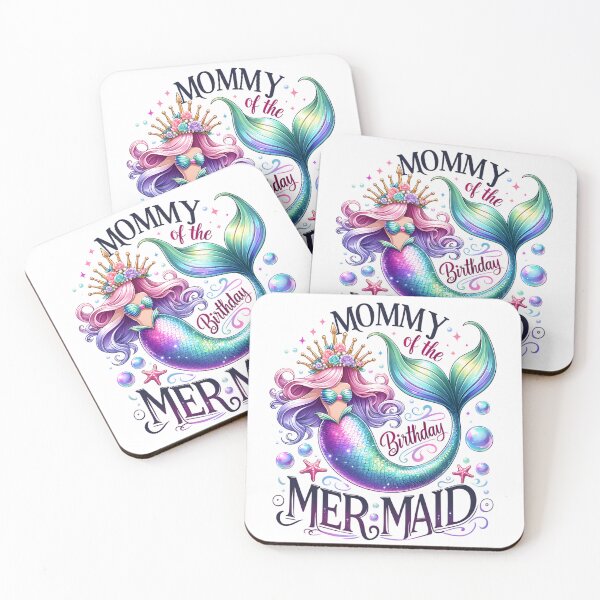 Item preview, Mommy of the Birthday Mermaid Girl Cute Mermaid Tail Vibes Family Matching Party Squad Mama Birthday Celebration  designed and sold by Rositacapo71.
