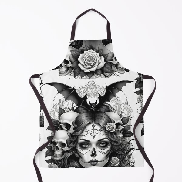 Item preview, Mujer gótica con rosas y calaveras designed and sold by creativaimages.