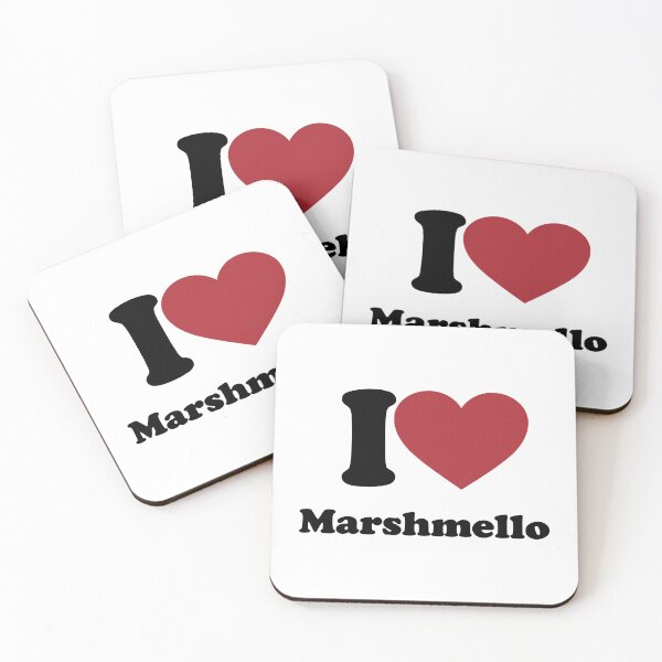 Item preview, I LOVE MARSHMELLO. BLACK DESIGN designed and sold by Rejiboustarts.