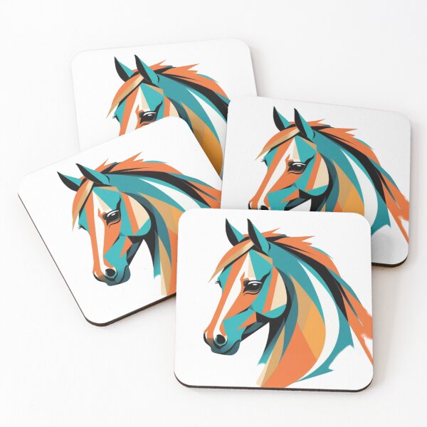 Item preview, Abstract and geometric representation of a horse's face designed and sold by jean-nicolas.