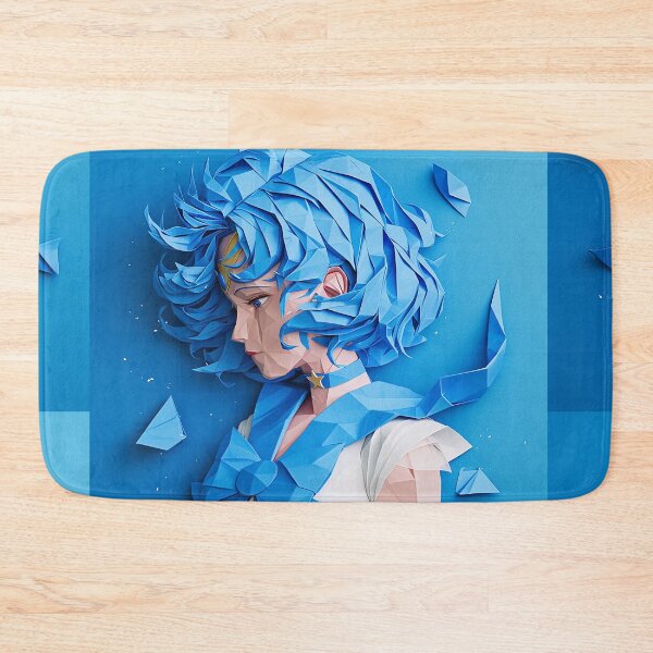 Item preview, Papercraft-Style Blue Warrior Maiden designed and sold by SmirkingDesigns.