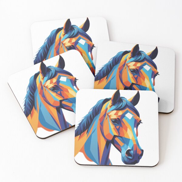 Item preview, Abstract and geometric representation of a horse's face designed and sold by jean-nicolas.
