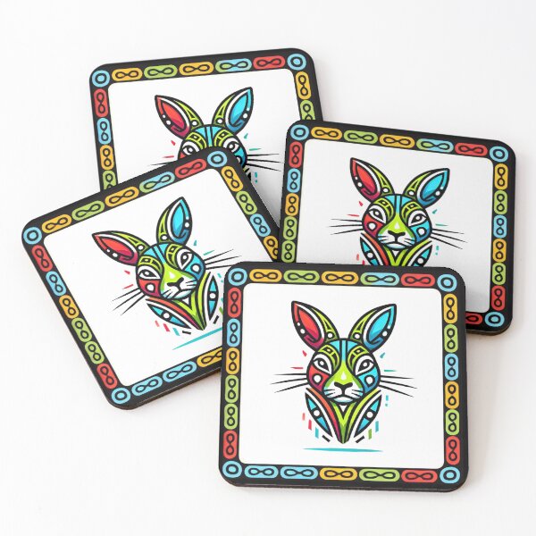 Item preview, Tribal Haida Chinese Horoscope Rabbit Design designed and sold by TribalioDesigns.