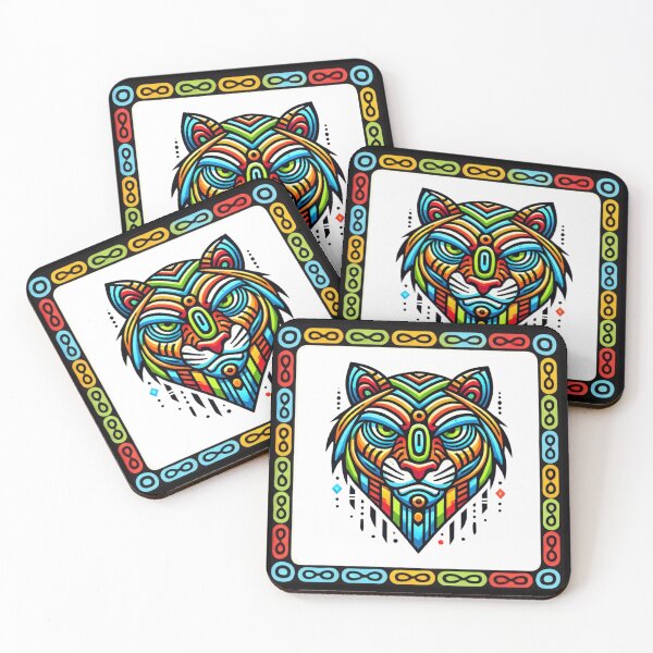 Item preview, Tribal Haida Chinese Horoscope Tiger Design designed and sold by TribalioDesigns.