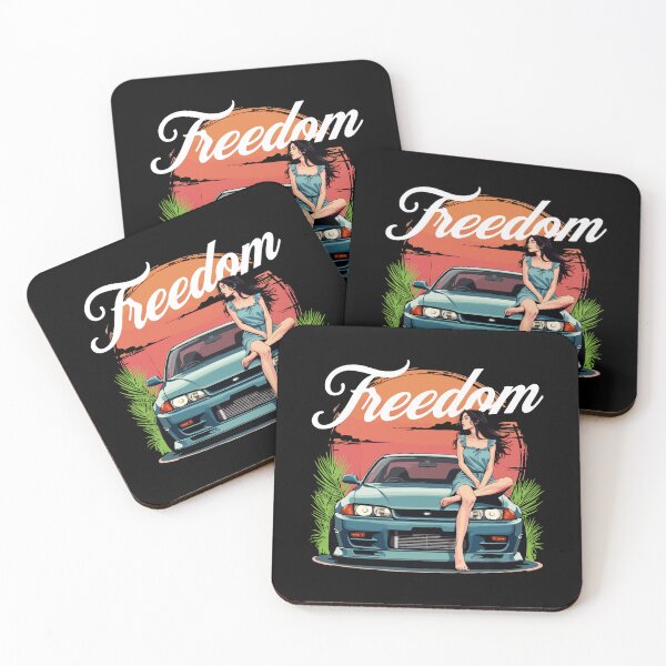Item preview, JDM - Woman Sitting on Tuner Car with Sunset - JDM Japanese Street Racing Car Culture designed and sold by RaceDayRags.