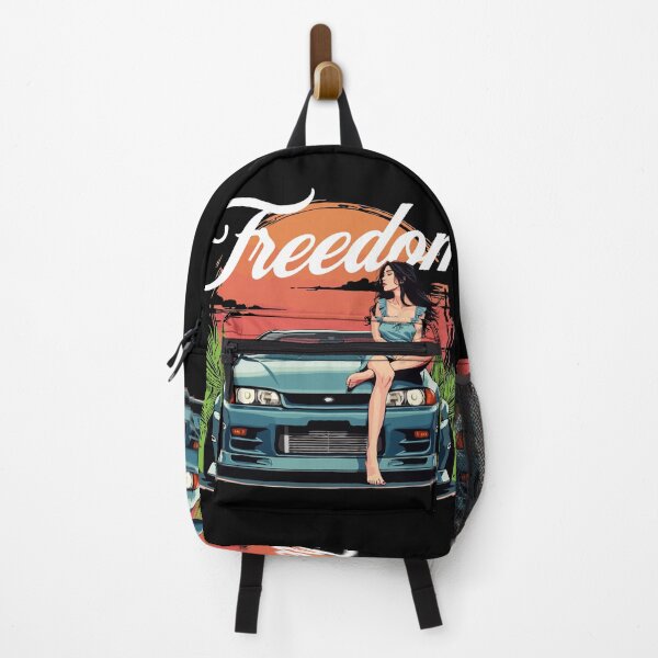 Item preview, Woman Sitting on Tuner Car with Sunset - JDM Japanese Street Racing Car Culture designed and sold by RaceDayRags.