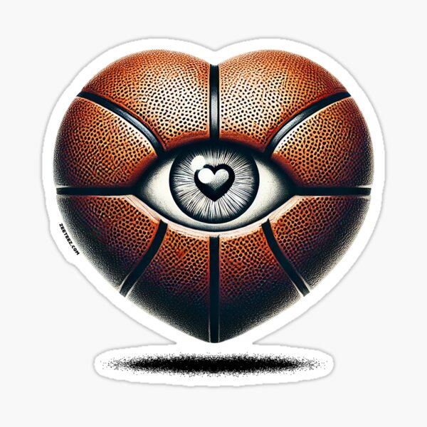 Eye Love Basketeball Sticker