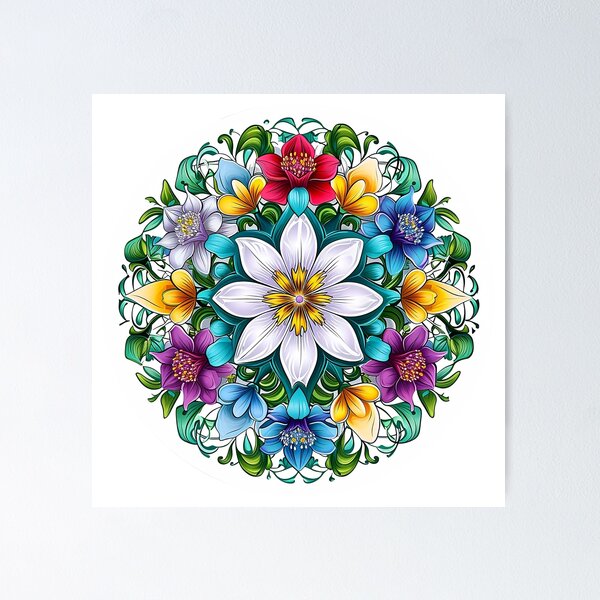 Item preview, Krejmina - Mandala of flowers (10/24) designed and sold by sabantha.