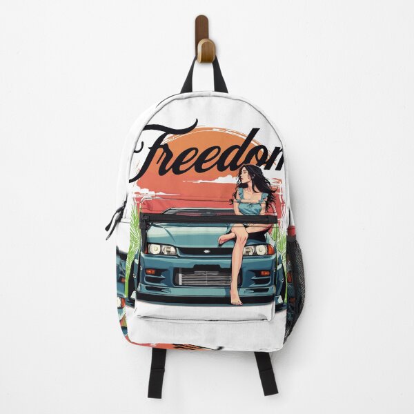 Item preview, Woman Sitting on Tuner Car with Sunset - JDM Japanese Street Racing Car Culture designed and sold by RaceDayRags.